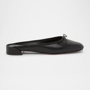 NIB NEW Christian Louboutin Women Black Leather Sweetie Jane Flats Mules